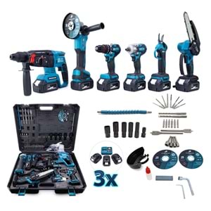 CHELIKBEI ALTILI SET (Budama testeresi +Bağ makası + 13mm Ç.MANDREN+S.SIKMA+Ş.SPRAL+Ş.HİLTİ)