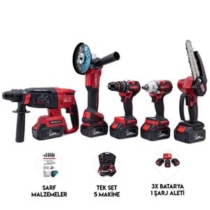 CHELİKBEI BEŞLİ SET MW350R (10mm Ç.Mandren+S.Sıkma+Ş.Spral+Ş.Hilti+Budama)