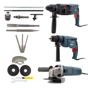 Üçlü Set Kablolu (2-28 Hilti+115mm Spral+13mm Vidalama)