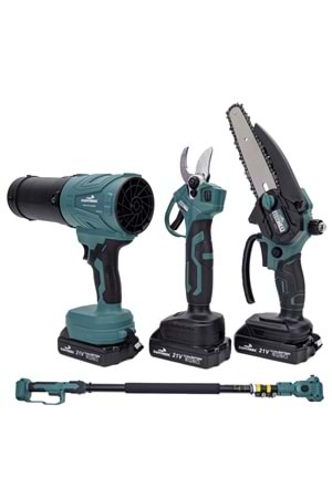 Dörtlü Budama Seti MK (Teleskopik 2.5m+Ağaç Budama+Bağ Makası+Turbo Fan)