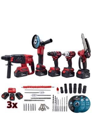 CHELİKBEI Beşli Set MW350 (10mm Ç.Mandren+S.Sıkma+Ş.Spral+Ş.Hilti+Budama)