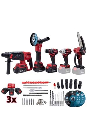 CHELİKBEI Beşli Set MW350 (10mm Ç.Mandren+S.Sıkma+Ş.Spral+Ş.Hilti+Budama)