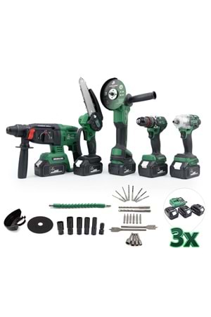 CHELİKBEİ Beşli Set HT350 (Budama Testeresi 10mm Ç.Mandren+S.Sıkma+Ş.Spral+Ş.Hilti)
