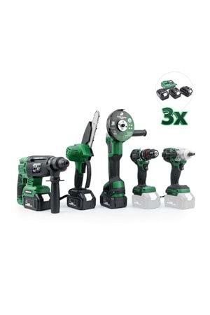 CHELİKBEİ Beşli Set HT350 (Budama Testeresi 10mm Ç.Mandren+S.Sıkma+Ş.Spral+Ş.Hilti)