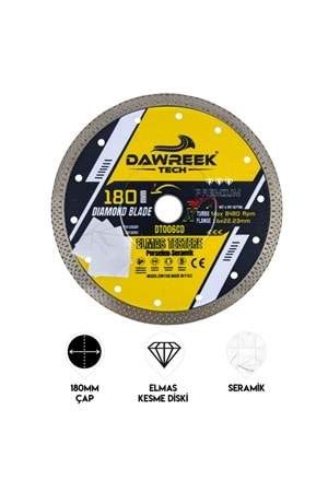 180mm Premium Sürekli Çember Pro Elmas Testere Seramik