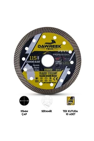 115mm Profesyonel İnce Turbo Pro Elmas Testere (Porselen-Seramik-Mermer)