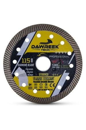 115mm Profesyonel İnce Turbo Pro Elmas Testere (Porselen-Seramik-Mermer)