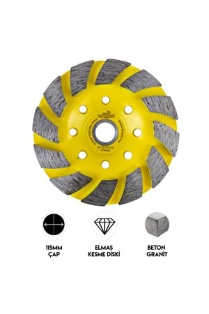 115mm Kalın Turbo Elmas Taşlama Diski