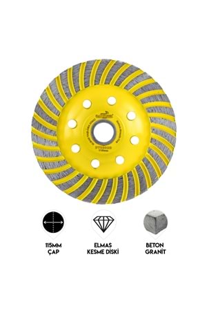 115mm İnce Turbo Elmas Taşlama Diski