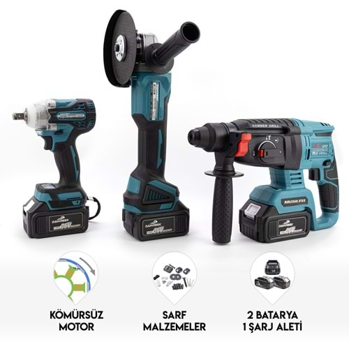 Üçlü Set 2B1Ş (Ş.Spral+S.Sıkma+Ş.Hilti)