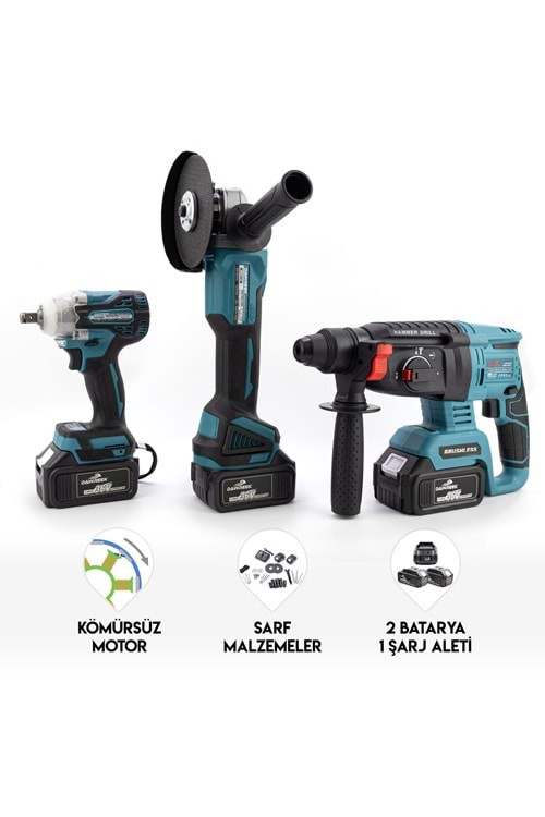 Üçlü Set 2B1Ş (Ş.Spral+S.Sıkma+Ş.Hilti)