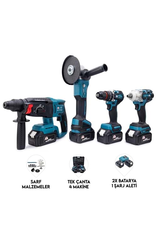 CHELIKBEI Dörtlü Set MK350 (10mm Ç.MANDREN+S.SIKMA+Ş.SPRAL+Ş.HİLTİ)
