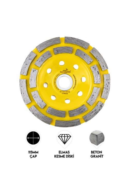 115mm Segmentli Turbo Elmas Taşlama Diski