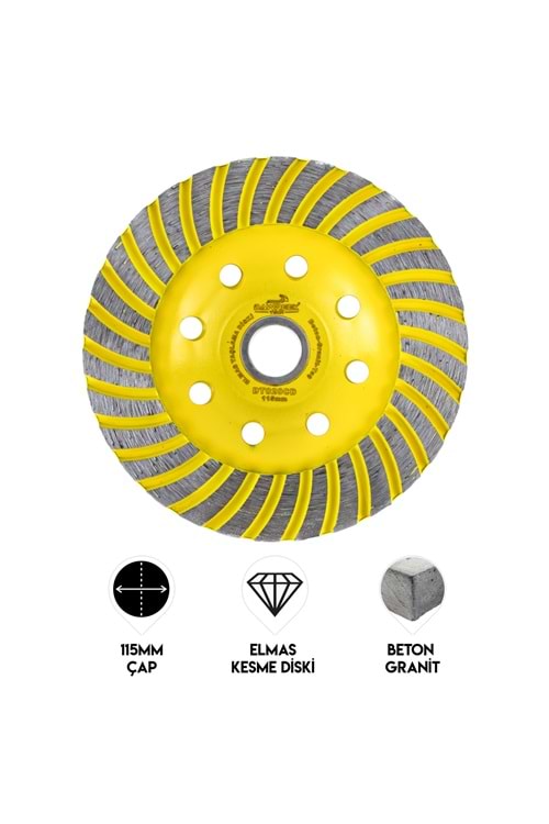 115mm İnce Turbo Elmas Taşlama Diski