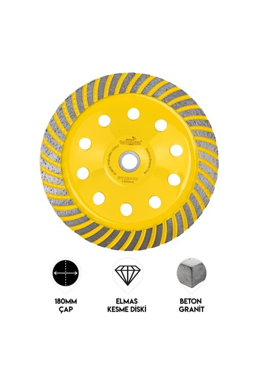 180mm İnce Turbo Elmas Taşlama Diski