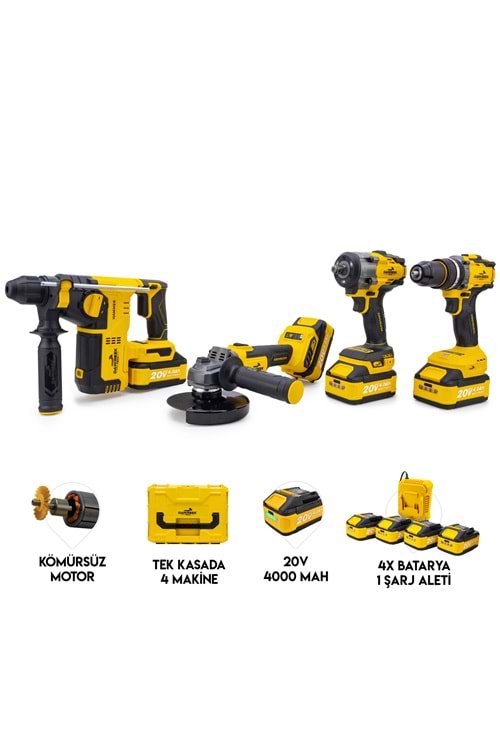 Akülü 4'lü Set DT02S4