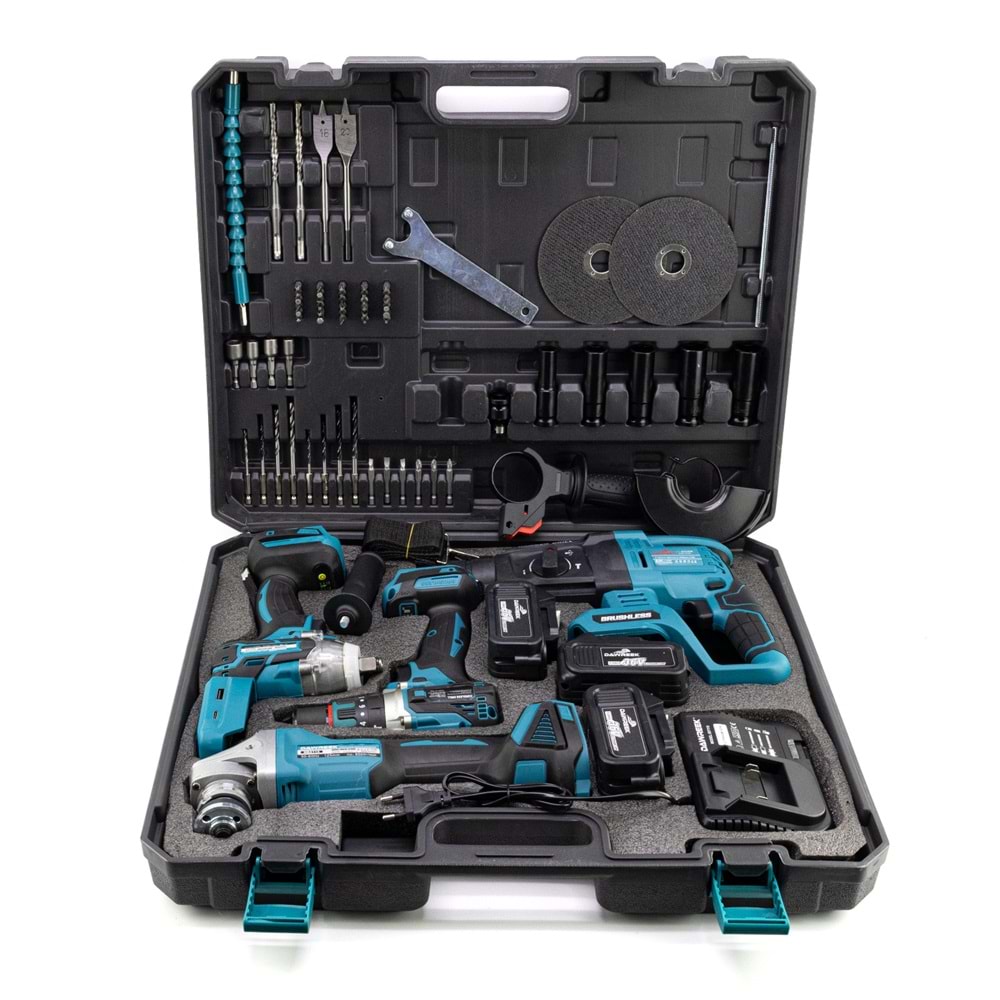Beşli Set MK350 (Power Bank Led 13mm Ç.Mandren+S.Sıkma+Ş.Spral+Ş.Hilti)
