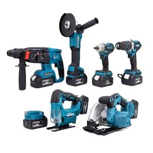 YEDİLİ SET MK350 (POWERBANK&LED+ Ş.Hilti+Ş.spral+S.Sıkma+13mm Ç.Mandren+Ş.Dekupaj+Sunta Kesme)