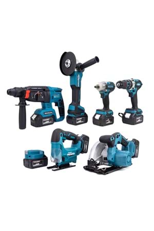Yedili Set MK350 (Powerbank&Led+ Ş.Hilti+Ş.spral+S.Sıkma+13mm Ç.Mandren+Ş.Dekupaj+Sunta Kesme)