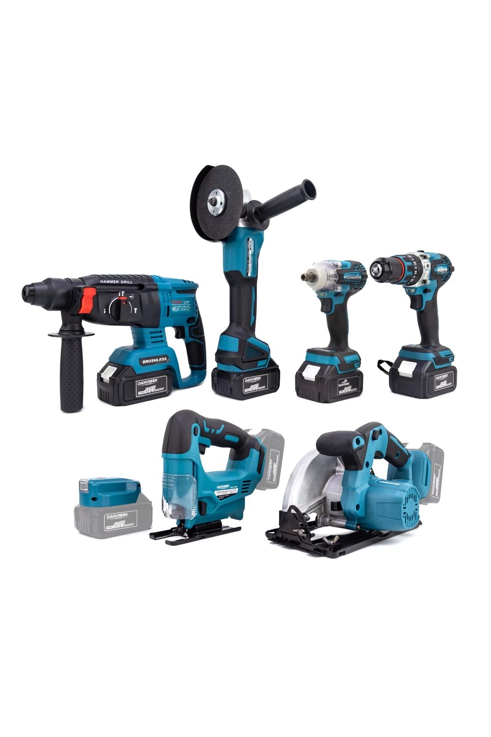 Yedili Set MK350 (Powerbank&Led+ Ş.Hilti+Ş.spral+S.Sıkma+13mm Ç.Mandren+Ş.Dekupaj+Sunta Kesme)