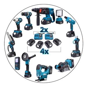 Onbirli Set (Led Işık+Ş.Hilti+Ş.Spral+S.Sıkma+13mm Matkap+Ş.Testere+Bağ Makası+Ş.Dekupaj+Lazer Metre+Oto Yıkama+Çok Fonksiyonlu Avuç Taşlama)