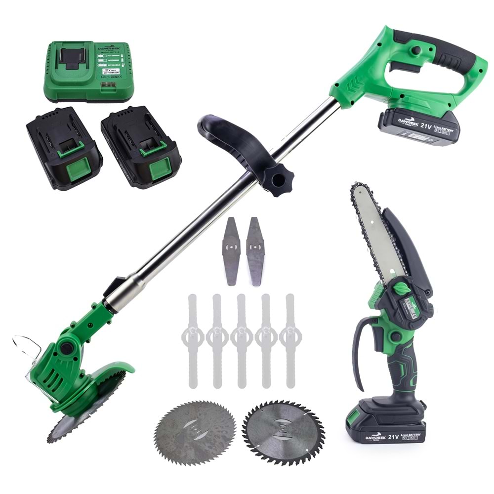 Şarjlı Tırpan + Testere GREEN