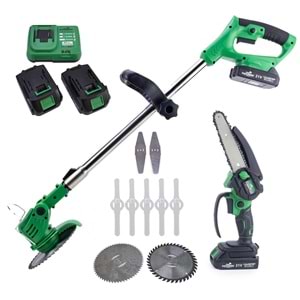 Şarjlı Tırpan + Testere GREEN