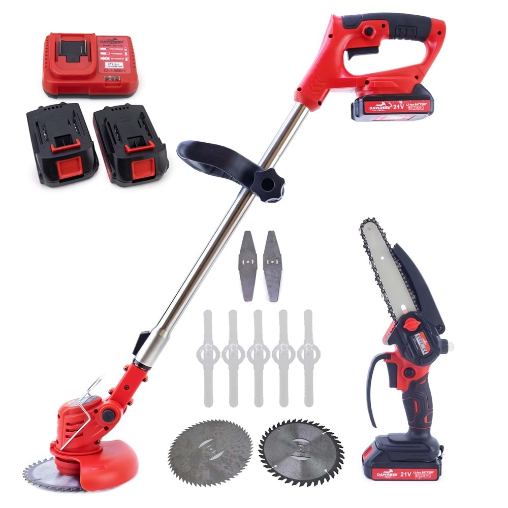 Şarjlı Tırpan + Testere RED