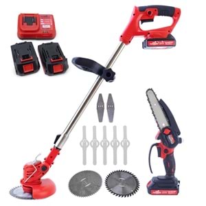 Şarjlı Tırpan + Testere RED