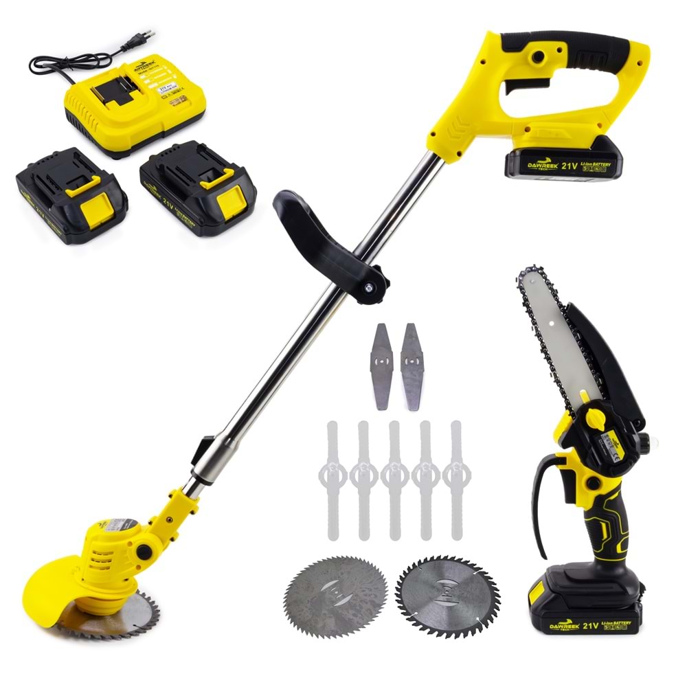 Şarjlı Tırpan + Testere YELLOW