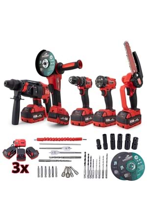 Beşli set MW350R (10mm Ç.Mandren+S.Sıkma+Ş.Spral+Ş.Hilti+Budama)