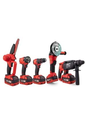 Beşli set MW350R (10mm Ç.Mandren+S.Sıkma+Ş.Spral+Ş.Hilti+Budama)