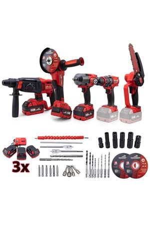 Beşli set MW600R (13mm Ç.Mandren+S.Sıkma+Ş.Spral+Ş.Hilti+Budama)