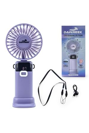 Led Göstergeli El Fanı MAVİ (MOR)