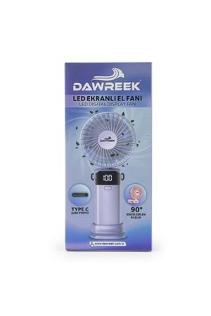 Led Göstergeli El Fanı MAVİ (MOR)