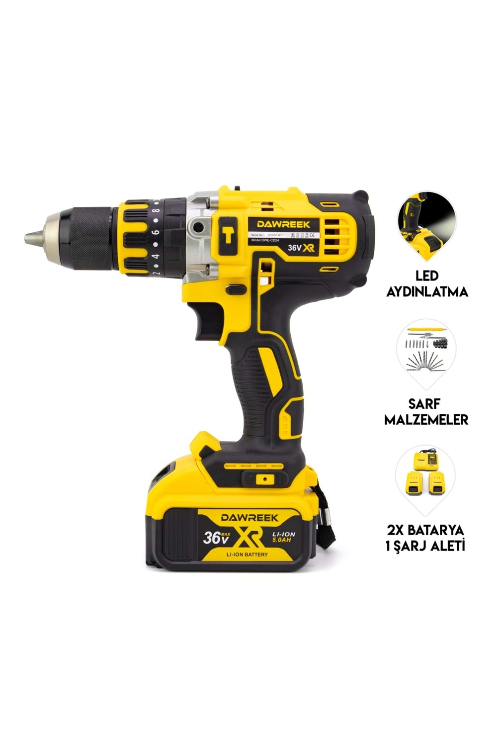 CHELİKBEİ 13mm Çelik Mandren Vidalama DW36