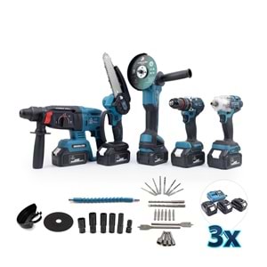 CHELİKBEİ Beşli Set MK350 (Budama testeresi 10mm Ç.MANDREN+S.SIKMA+Ş.SPRAL+Ş.HİLTİ)
