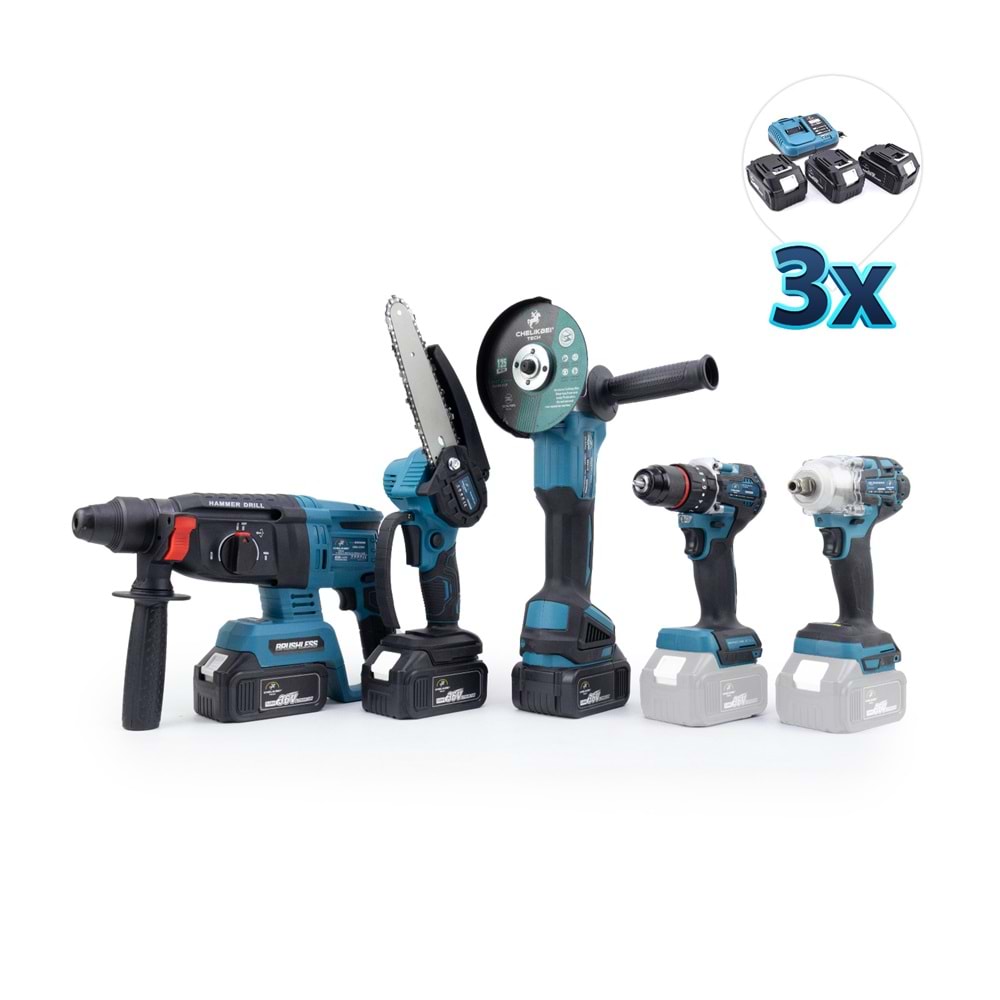 CHELİKBEİ Beşli Set MK350 (Budama testeresi 10mm Ç.MANDREN+S.SIKMA+Ş.SPRAL+Ş.HİLTİ)