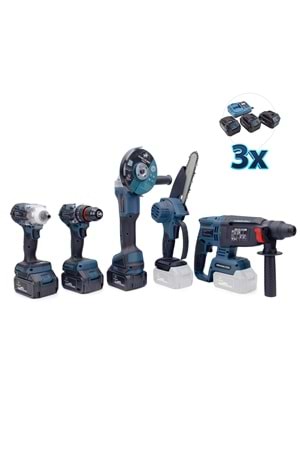 CHELİKBEI Beşli Set BS350 (10mm Ç.Mandren+S.Sıkma+Ş.Spral+Ş.Hilti+Budama)