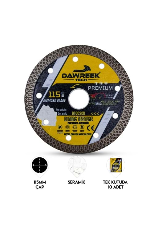 115mm Premium Sürekli Çember Elmas Testere Seramik