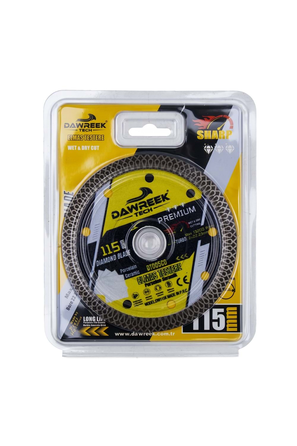 115mm Premium Sürekli Çember Pro Elmas Testere Seramik