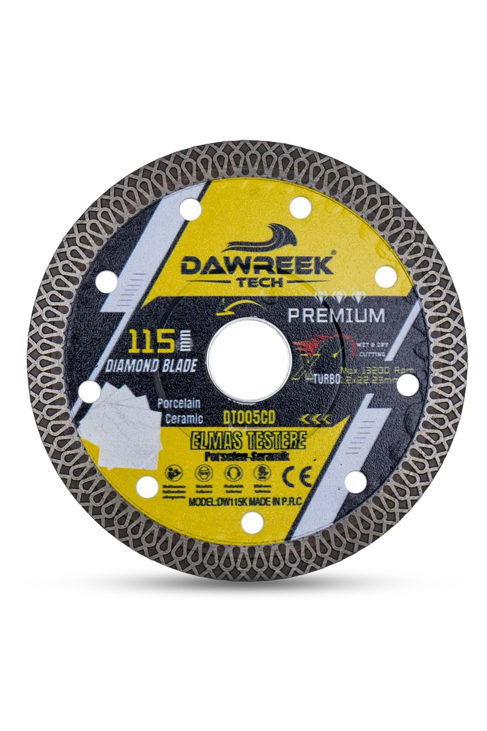 115mm Premium Sürekli Çember Pro Elmas Testere Seramik