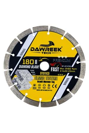 180mm Premium Segmentli Turbo Elmas Testere (Granit-Mermer-Taş)