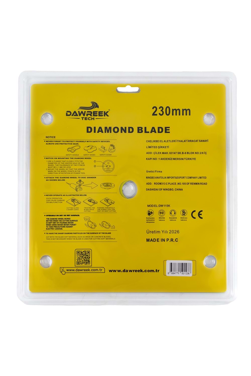 230mm Premium Segmentli Turbo Elmas Testere (Granit-Mermer-Taş)