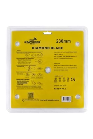 230mm Premium Segmentli Turbo Elmas Testere (Granit-Mermer-Taş)