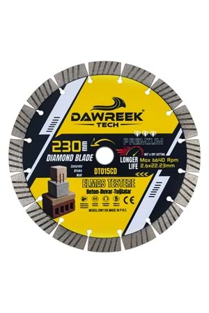 230mm Premium Segmentli Elmas Testere Beton (Beton-Duvar-Tuğla)