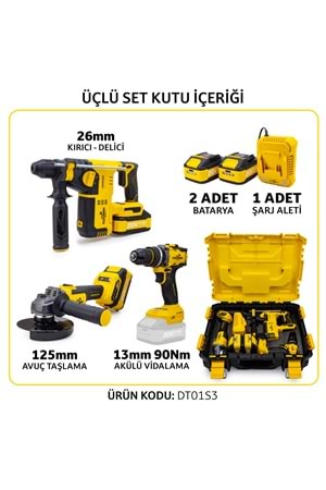 Akülü 3'lü Set DT01S3