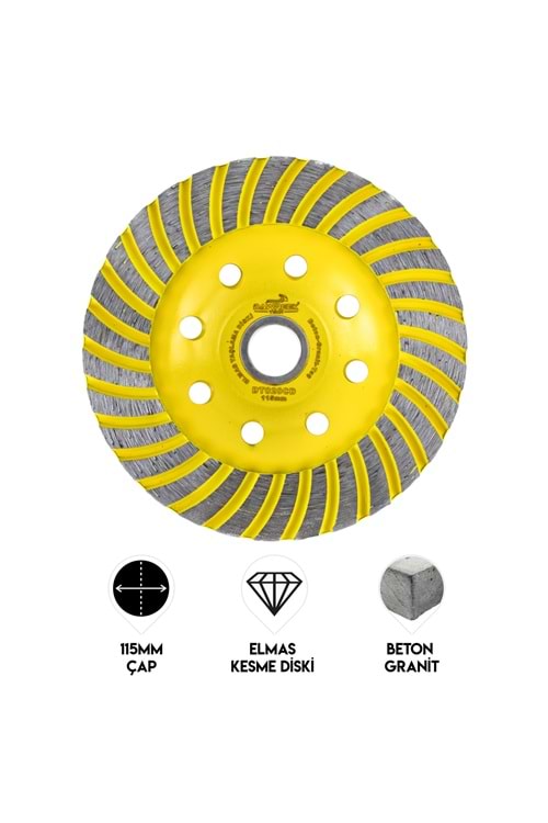 115mm İnce Turbo Elmas Taşlama Diski