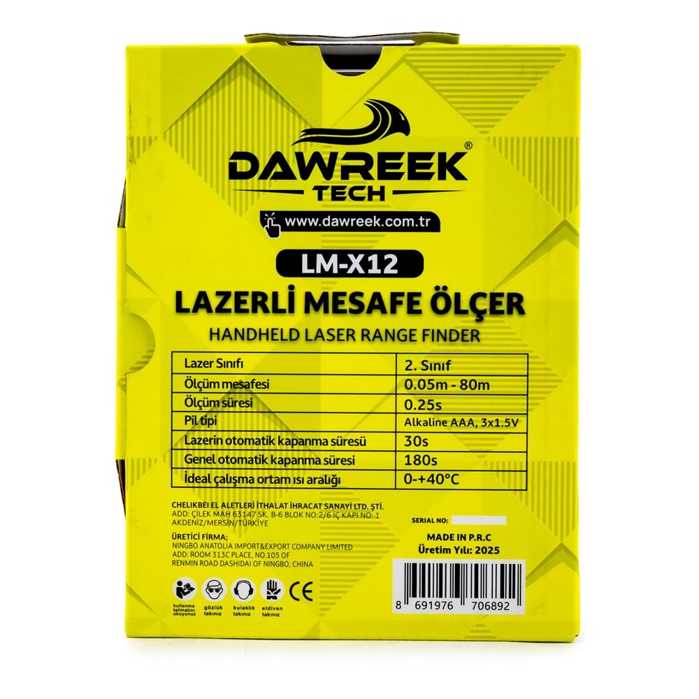 MESAFE ÖLÇER H01 YELLOW
